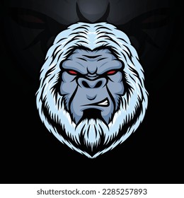 yeti mascot logo design vector