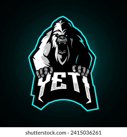 Yeti mascot logo design vector