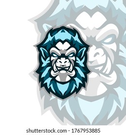 Yeti mascot logo esport illustration for teammates