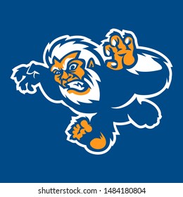 Yeti Mascot for Sport Logo Team in Vector Illustration