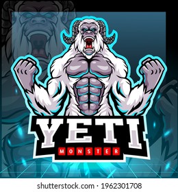 Monstruo de Yeti. diseño de logotipo de apoyo