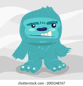 yeti monster, snowman blue, hombre de las nieves azul  