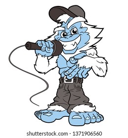 Yeti Rapper With A Microphone 2