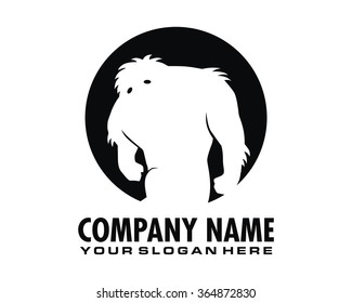 Yeti Silhouette Pixel Image Logo