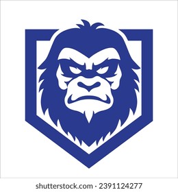 Yeti Simple Logo with Shield Emblem suit for club, squad and sports logo