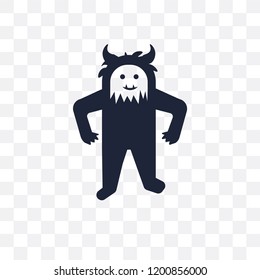 Yeti transparent icon. Yeti symbol design from Fairy tale collection. Simple element vector illustration on transparent background.