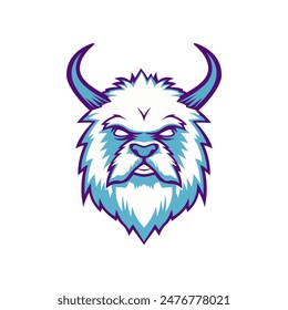 yeti wild monster myth logo vector illustration template design