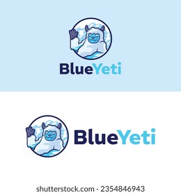 yeti winter season logo template design