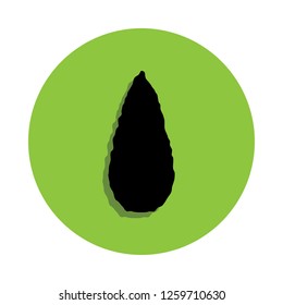 yew tree in green badge icon