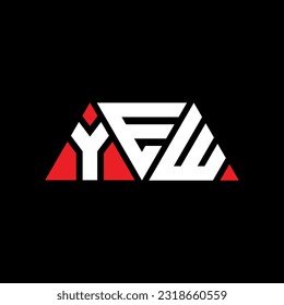 YEW triangle letter logo design with triangle shape. YEW triangle logo design monogram. YEW triangle vector logo template with red color. YEW triangular Simple, Elegant, and Luxurious Logo