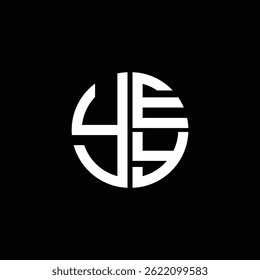 YEY logo YEY icon YEYvector YEY monogram YEYletter YEYminimalist YEY Circle YEYflat Unique modern flat abstract logo design.

