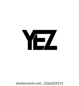 yez lettering initial monogram logo design