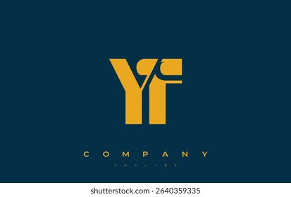 YF Abstract Geometric Logo Design. Modern and elegant logo design with simplistic typography elements, showcasing branding excellence.