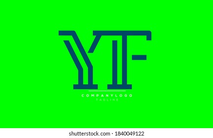 YF iniciales abstractas diseño del logotipo del alfabeto de texto de letra monográfica