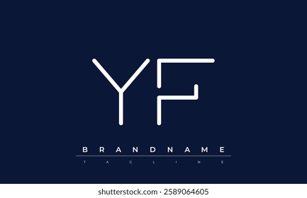 YF Abstract letter logo. This logo icon incorporate with abstract shape in the creative way