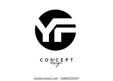 YF Creative Negative Space Circle Monogram Logo Design