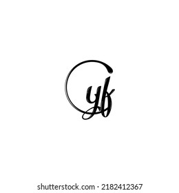 YF fashion initial logo concept in high quality professional design that will print well across any print media
