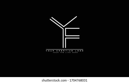 YF FY abstract vector logo monogram template