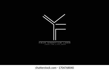 YF FY abstract vector logo monogram template