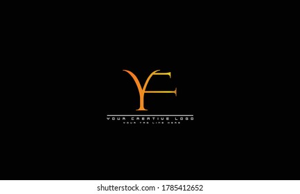 YF FY abstract vector logo monogram template