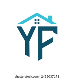 YF House Logo Design Template. Letter YF Logo for Real Estate, Construction or any House Related Business