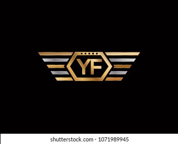 YF initial box letter design