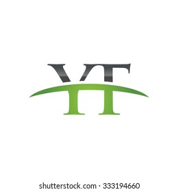 YF initial company green swoosh logo