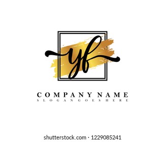 YF Initial handwriting logo concept