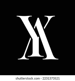 YF initial lettering logo, YF modern luxury fashion or luxury brand logo