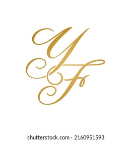 YF initial logo design vector stock