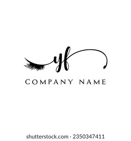 YF initial Logo lash logo eyelash vector modern