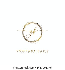 YF Initial luxury handwriting logo vector