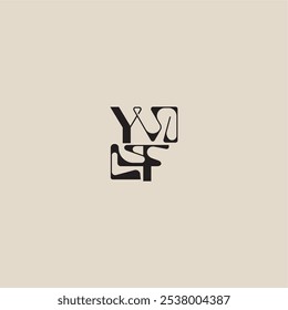 YF letter bold style and luxury concept curved typography monogram elegant initial logo