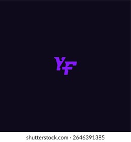 YF letter cool and sporty design techno sport logo with bold monogram style