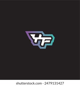YF letter dynamic and bold concept modern esport gaming monogram logo