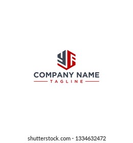 YF letter icon hexagon shape