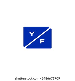 YF letter logo design Unique and modern logo design. YF professional branding letter design. YF letter logo type template vector illustration icon.