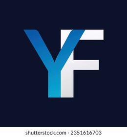 YF Letter logo design vector template.