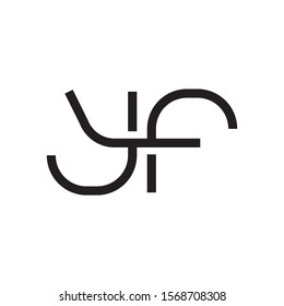 YF letter logo template vector icon design