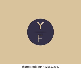 YF letter modern elegant logo design vector images