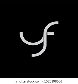 YF Letter monogram with abstrac concept style design
