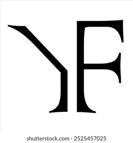 YF Carta vetor logotipo design criativo