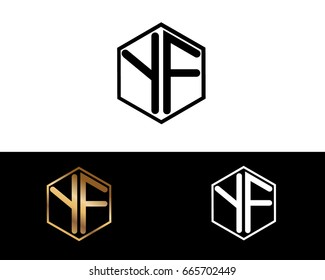 YF letters linked with hexagon shape logo




