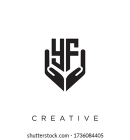 icono de vector de diseño de logotipo de yf