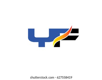YF Logo. Vector Graphic Branding Letter Element
