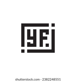 YF minimalist geometric symbol logo in high quality professional design that will print well across any print media