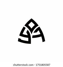 YF monogram logo with modern triangle style design template isolated on white background