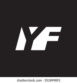 YF negative space letter logo black background
