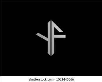 YF square shape silver color logo
