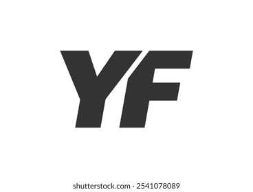 YF Techno Editable Font Logo For Corporate Branding. Bold, Futuristic Design With Unique Typographic Ideas. Minimal Custom Type And Dynamic Letter Variations For Promotion, Printing, And Book Titles